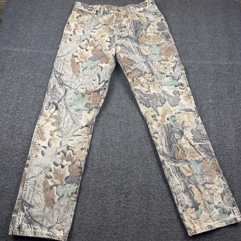 Vintage Wrangler Camo Jeans Mens 32x31 *READ* Rugged Wear Made USA Distressed